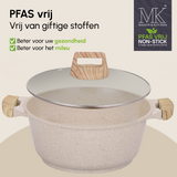 Casserole - Keramische coating - 28 cm - PFAS-vrij - Beige