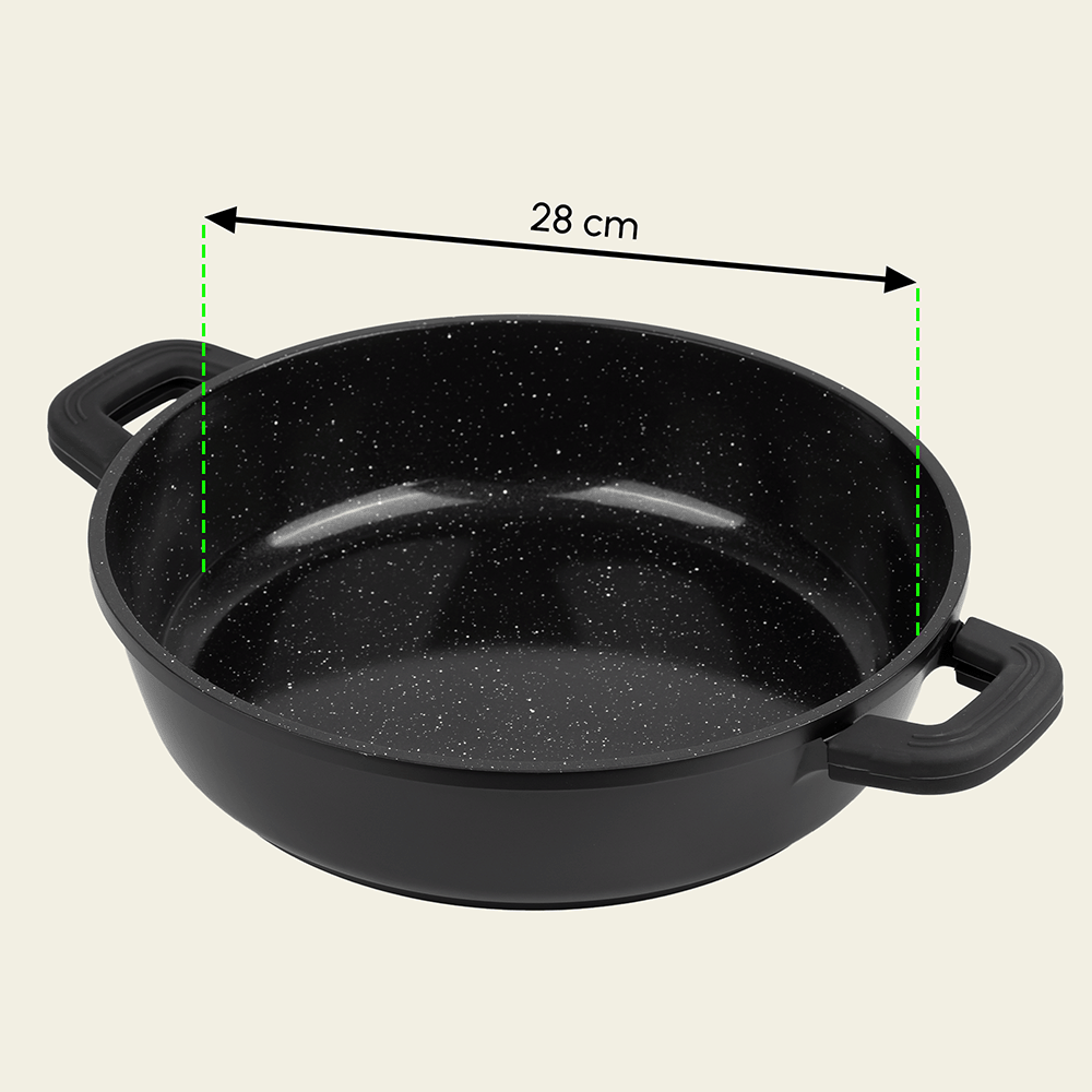 Tajine - Keramische coating - 28 cm - PFAS-vrij - Zwart