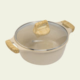 Casserole - Keramische coating - 28 cm - PFAS-vrij - Beige